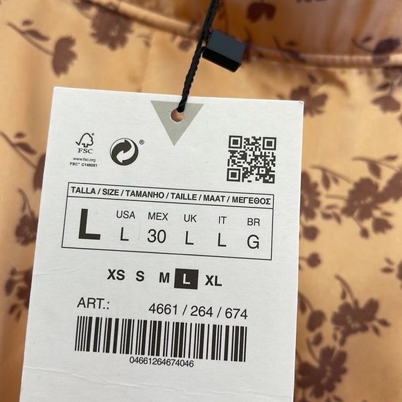 🔥Zara Satin Floral high waisted midi skirt - Picture 8 of 8